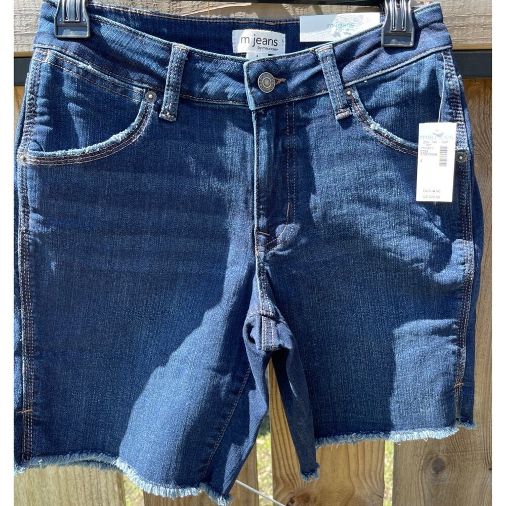 M Jeans By Maurices Womens Classic 8" Bermuda Shorts 4 original fit Mid Rise